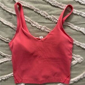 Lululemon Athletica Coral Align Cropped Tank Top